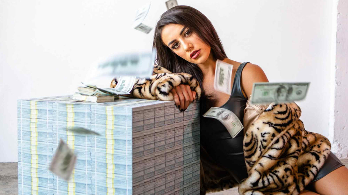 using a prop money pallet in a scene