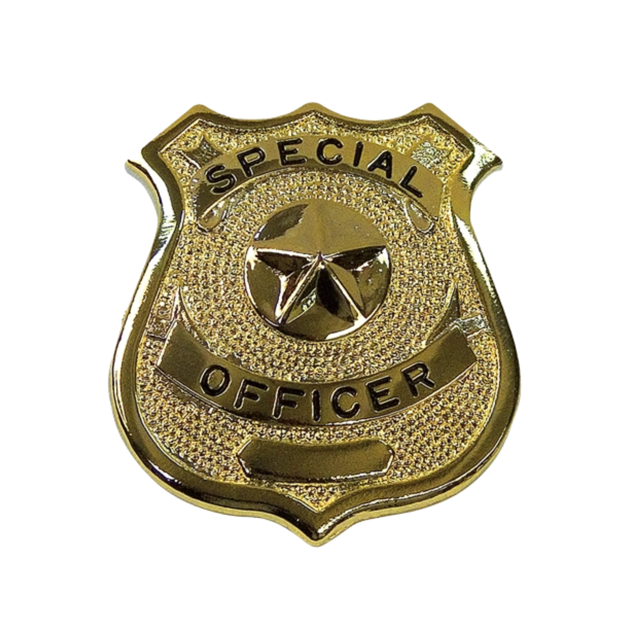 Gold Special Officer Badge – Heavy Duty Metal Prop for Film, Cosplay & Security Costumes - Prop Movie Money