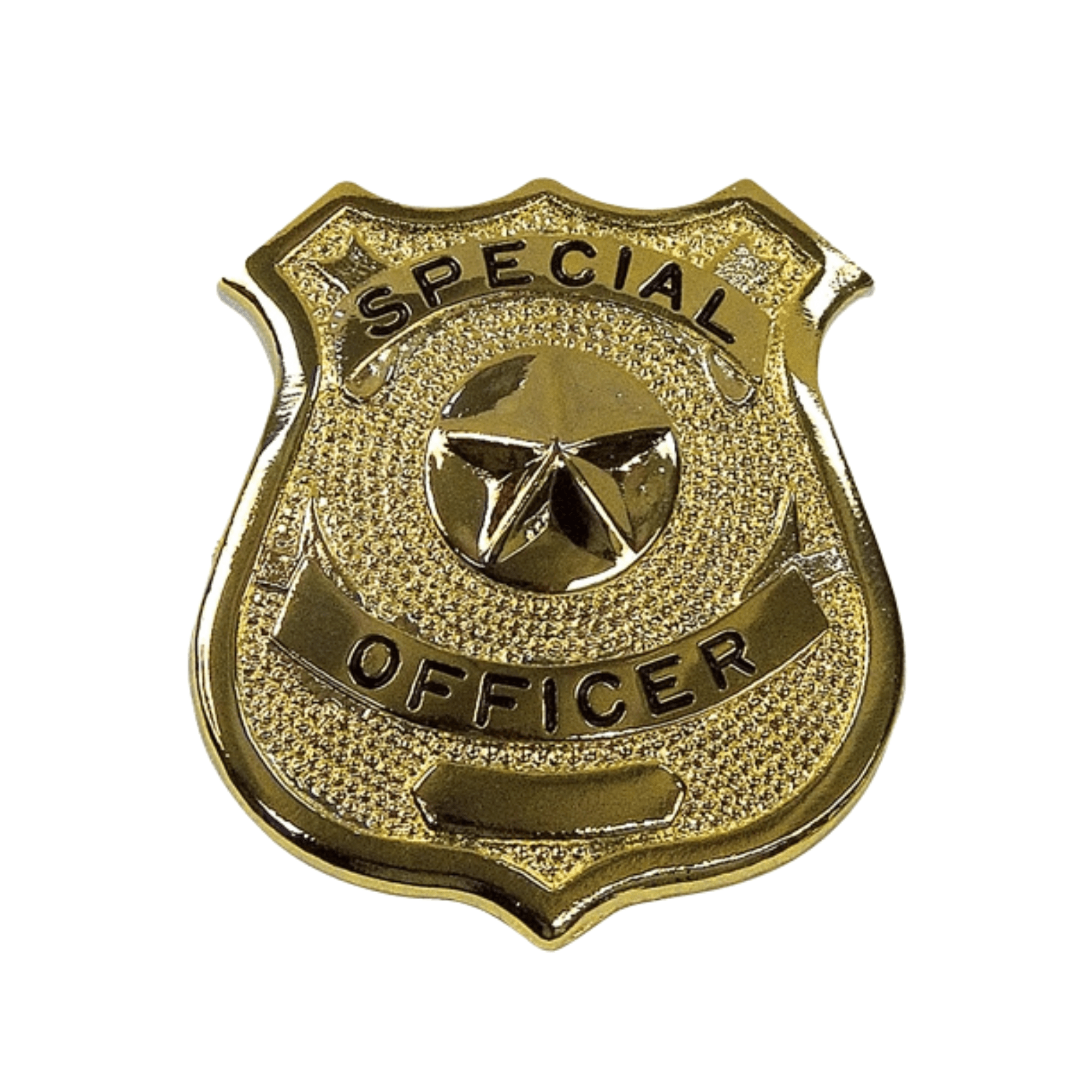 Gold Special Officer Badge – Heavy Duty Metal Prop for Film, Cosplay & Security Costumes - Prop Movie Money