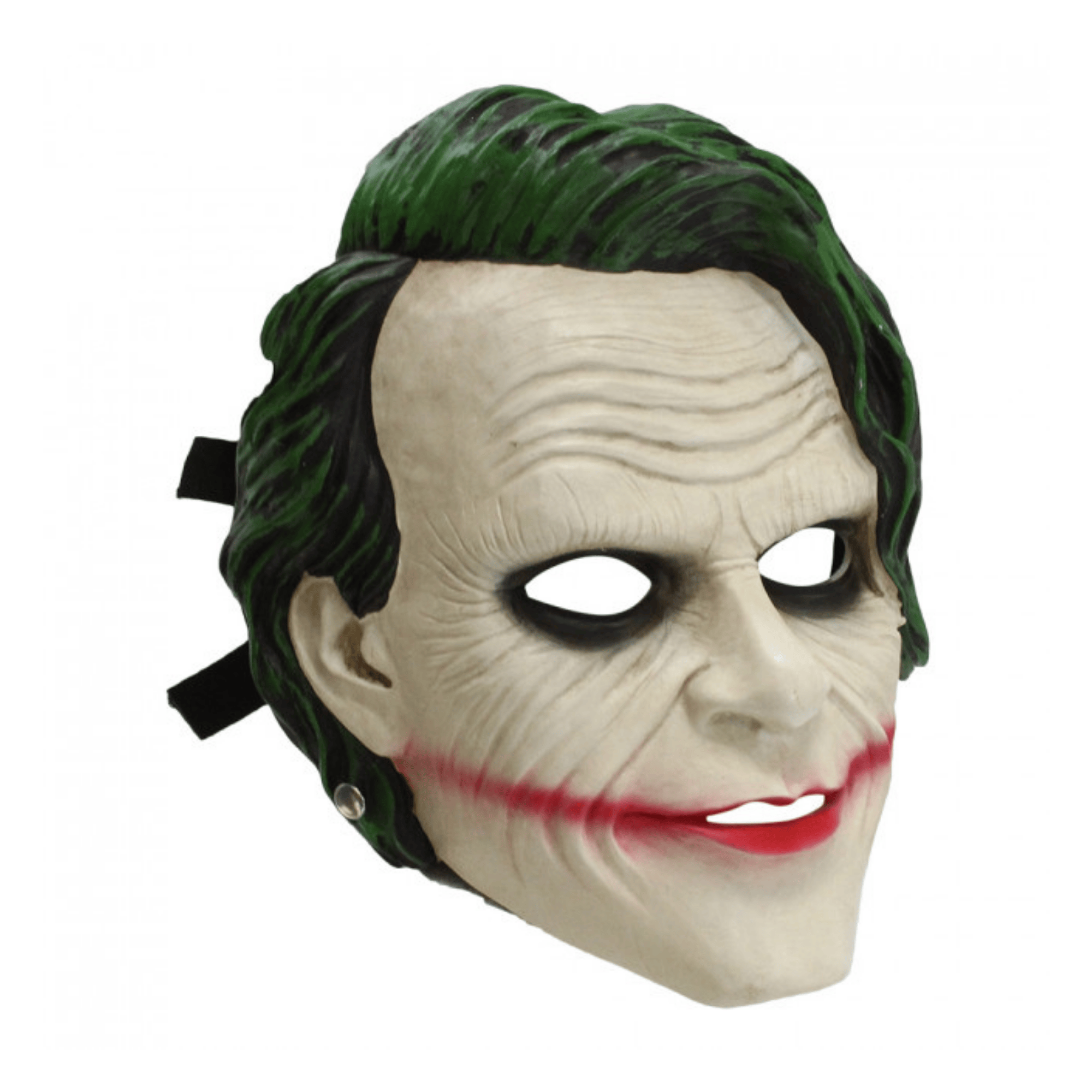 Joker Villain Resin Mask – Heath Ledger–Inspired Cosplay Prop with Head Strap - Prop Movie Money