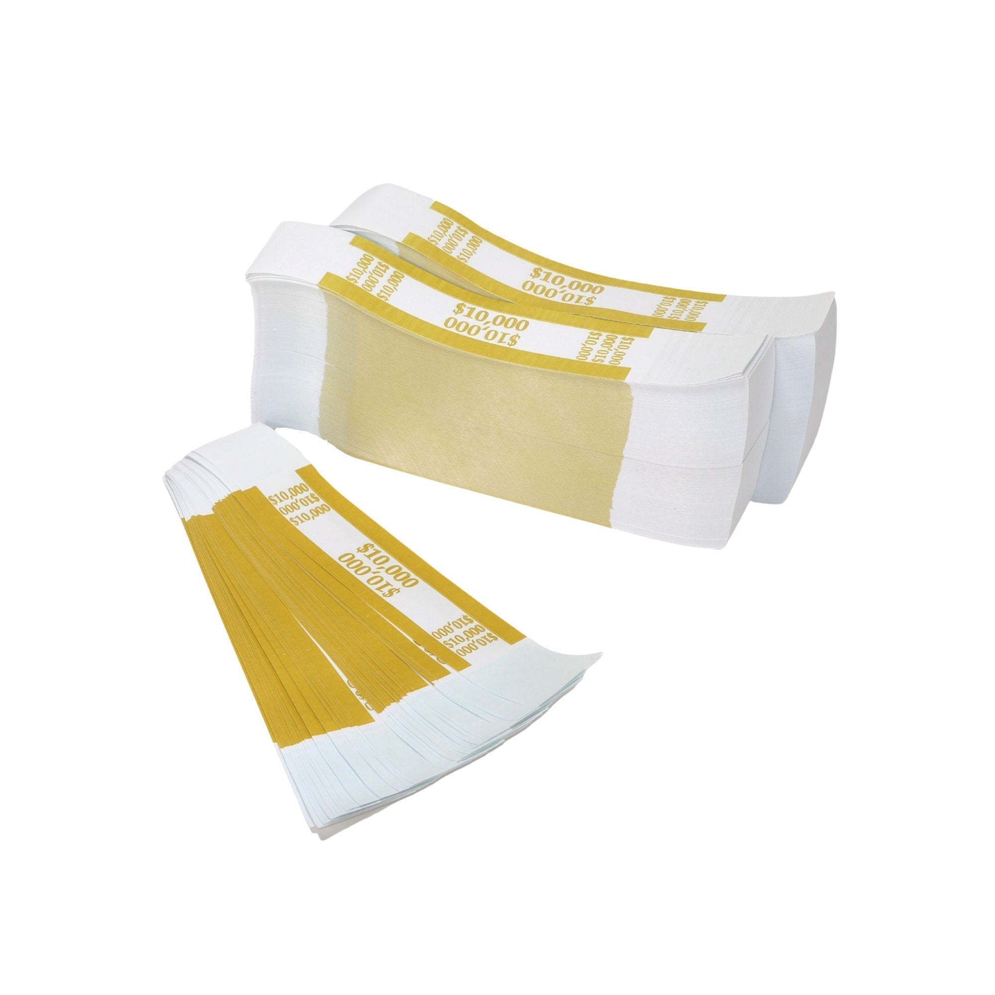 10,000 Dollar Gold Currency Straps | 1000 Strap Bundle - Prop Movie Money