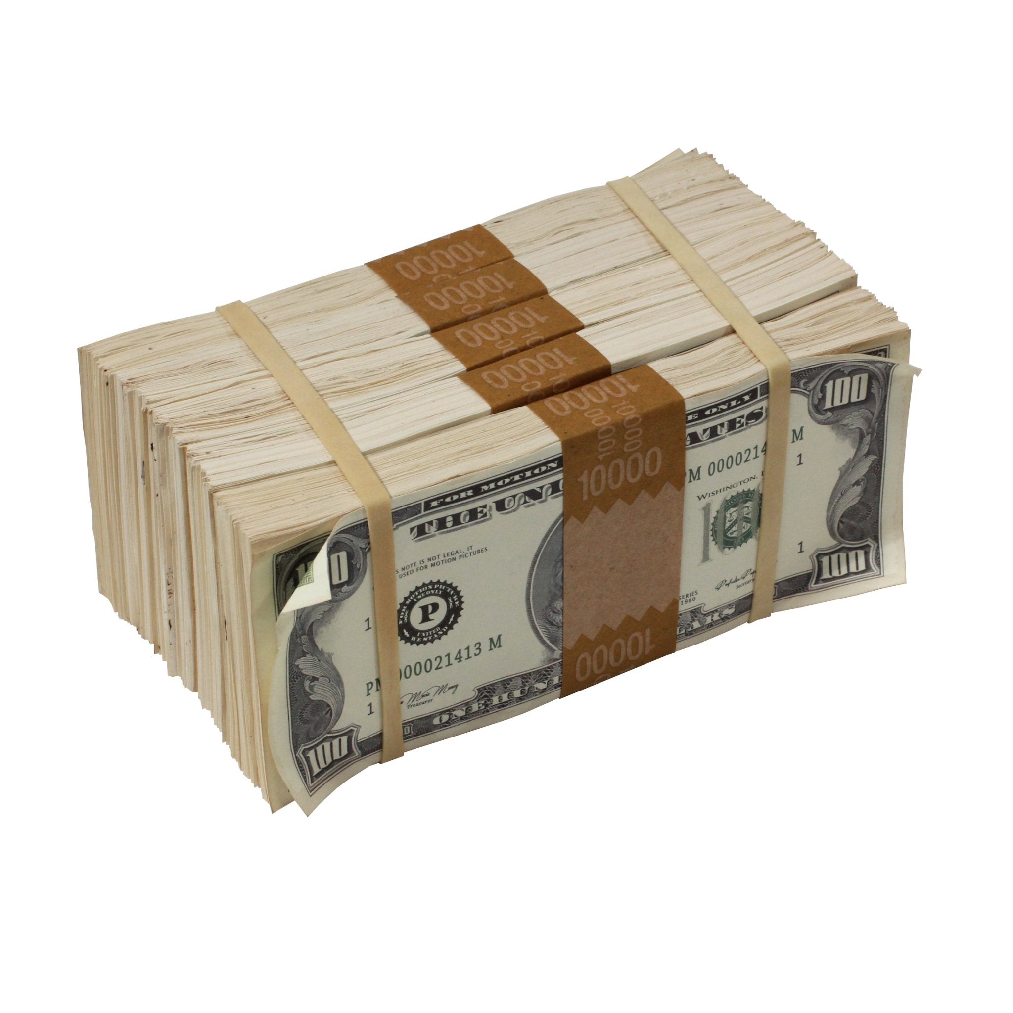 1980s Series $100s Aged $50,000 Full Print Package - Prop Movie Money