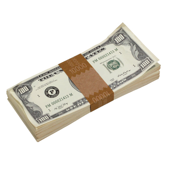 1980s Series $500,000 Aged Blank Filler Briefcase - Prop Movie Money