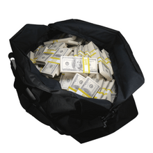 Load image into Gallery viewer, 2000 Series $1,000,000 Blank Filler Duffel Bag - Prop Movie Money