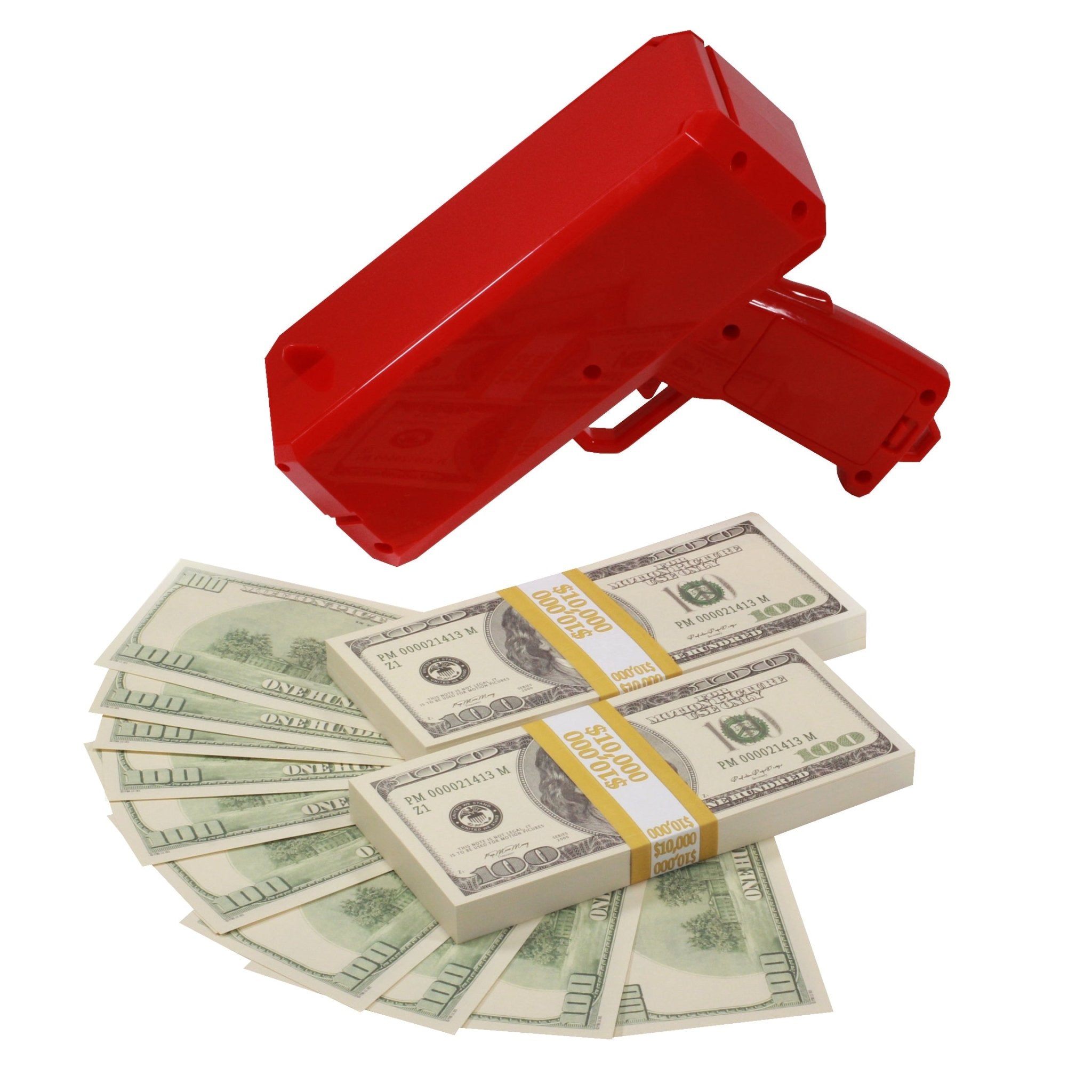 2000 Series $20,000 Full Print Stacks with Money Gun - Prop Movie Money