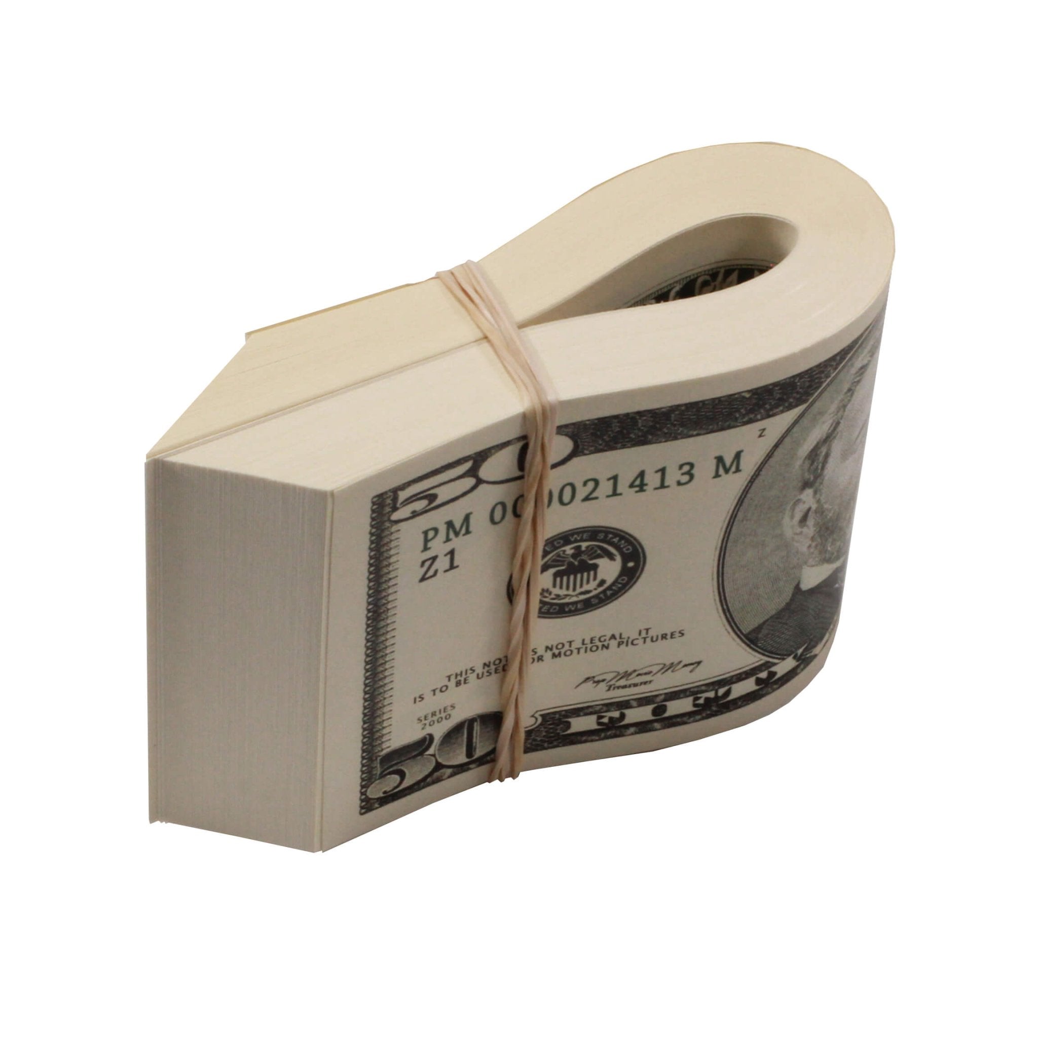 2000 Series $25,000 Blank Filler Fat Fold Bundle - Prop Movie Money