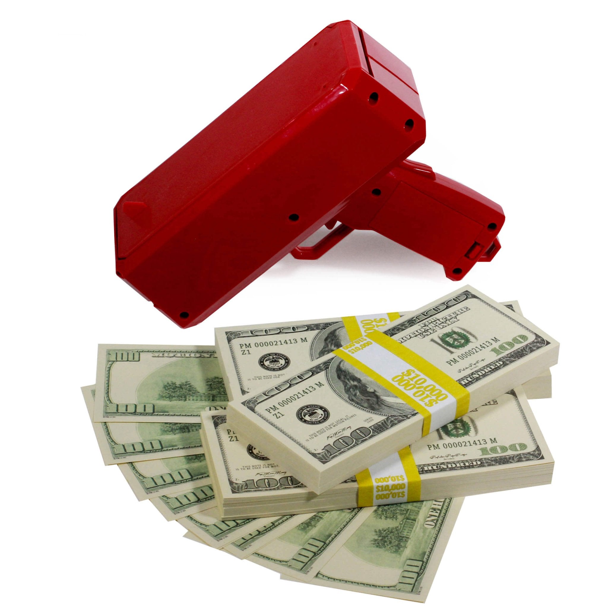 2000 Series $30,000 Full Print Stacks with Money Gun - Prop Movie Money