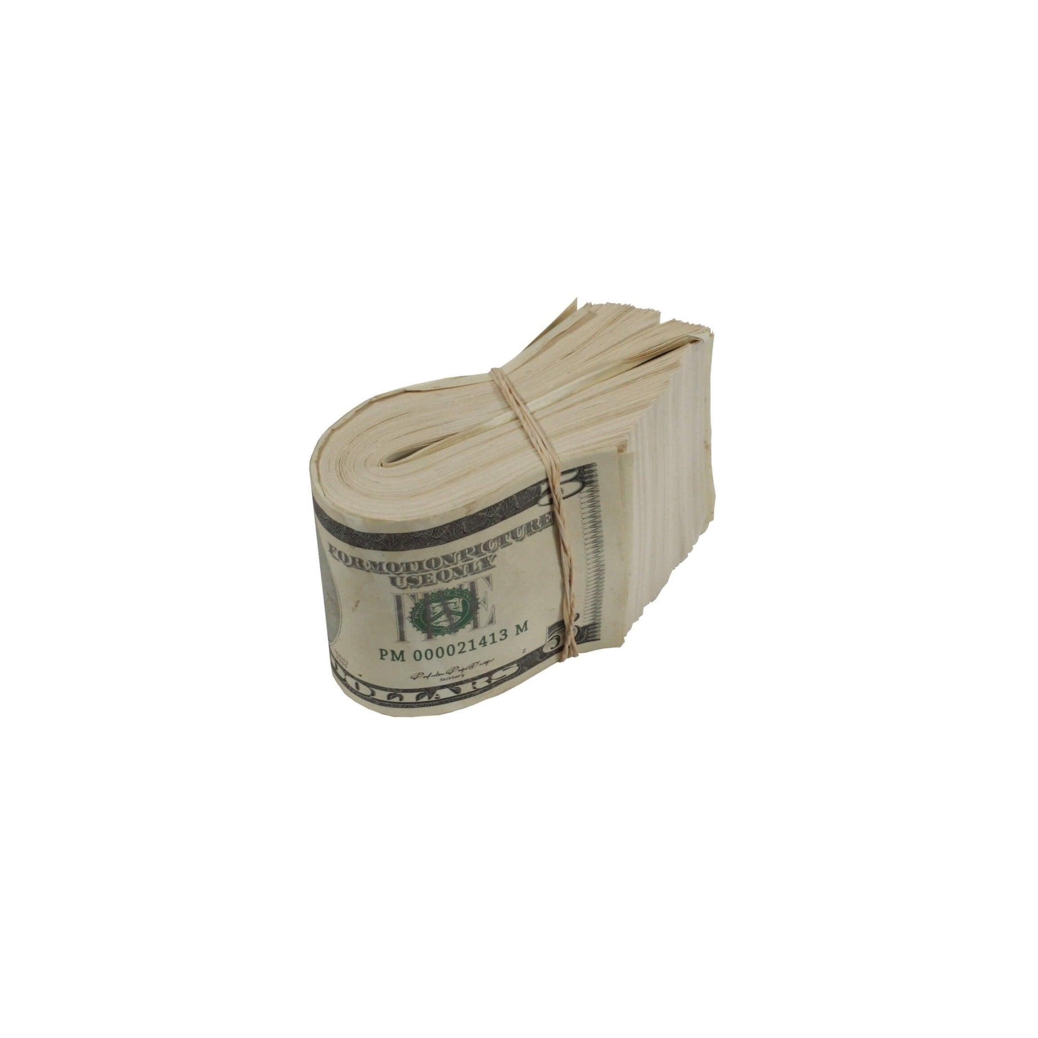 2000 Series $5 Aged $500 Full Print Fat Fold - Prop Movie Money