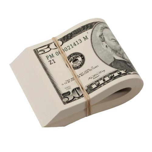 2000 Series $5,000 Full Print Fat Fold - Prop Movie Money