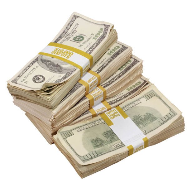 2000 Series $50,000 Aged Full Print Prop Money Bundle - Prop Movie Money