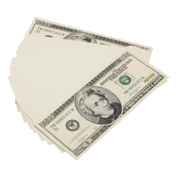 2000 Series Mix $17,000 Blank Filler Prop Money Bundle - Prop Movie Money