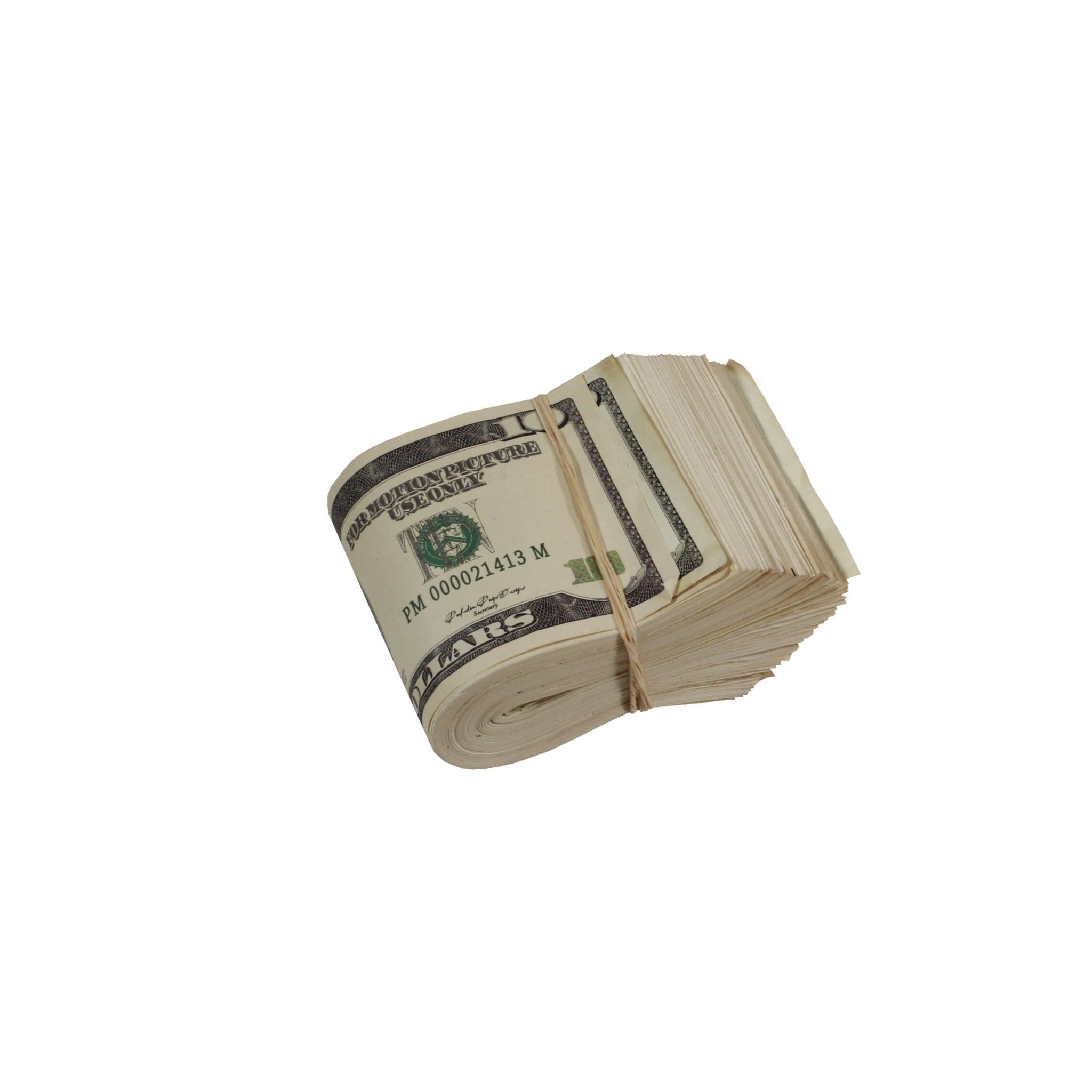 2000 Series Mix $18,500 Aged Blank Filler Fat Fold Bundle - Prop Movie Money