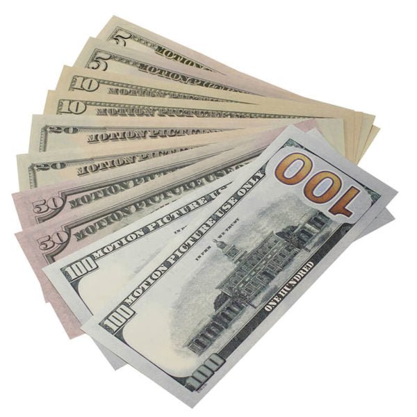 $370 New Style Mixed (10) Bill Pack - Prop Movie Money