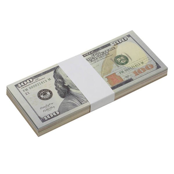 $3700 New Style Mixed (100) Bill Pack - Prop Movie Money