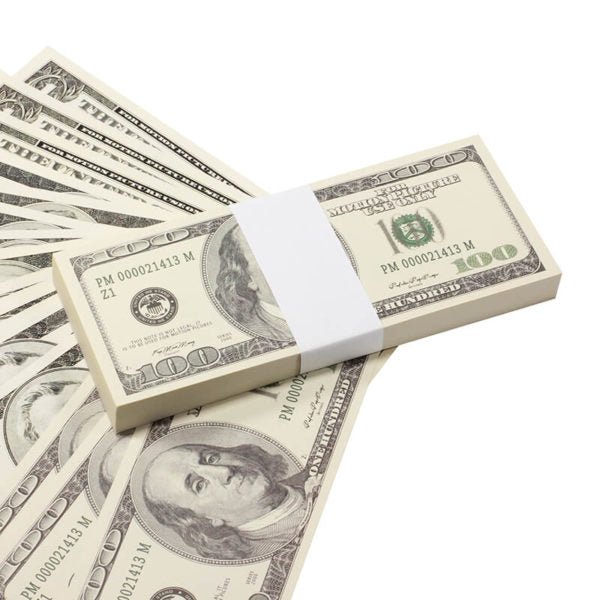 $3720 Series 2000 Mixed (120) Bill Pack - Prop Movie Money