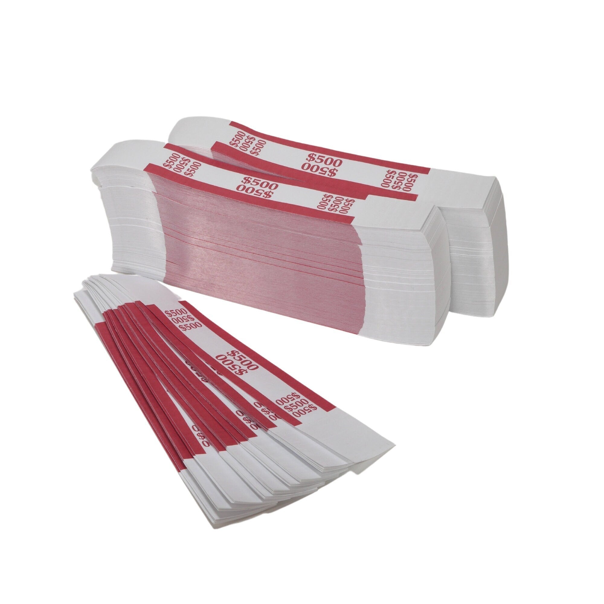 500 Dollar Red Currency Straps | 1000 Strap Bundle - Prop Movie Money