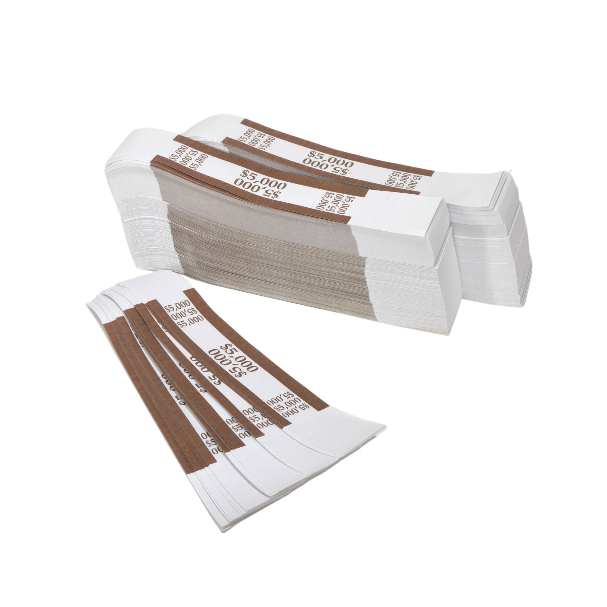 5000 Dollar Brown Currency Straps | 1000 Strap Bundle - Prop Movie Money