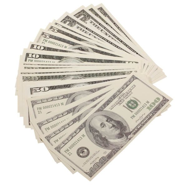 $930 Series 2000 Mixed (30) Bill Pack - Prop Movie Money