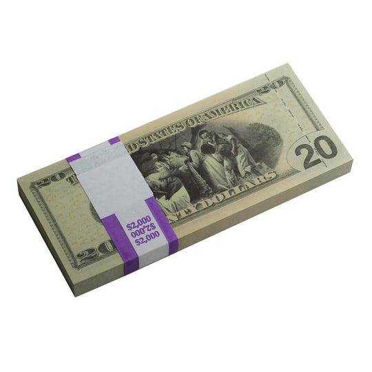 Harriet Tubman $20s x 100 Full Print Commemorative Bills - Prop Movie Money