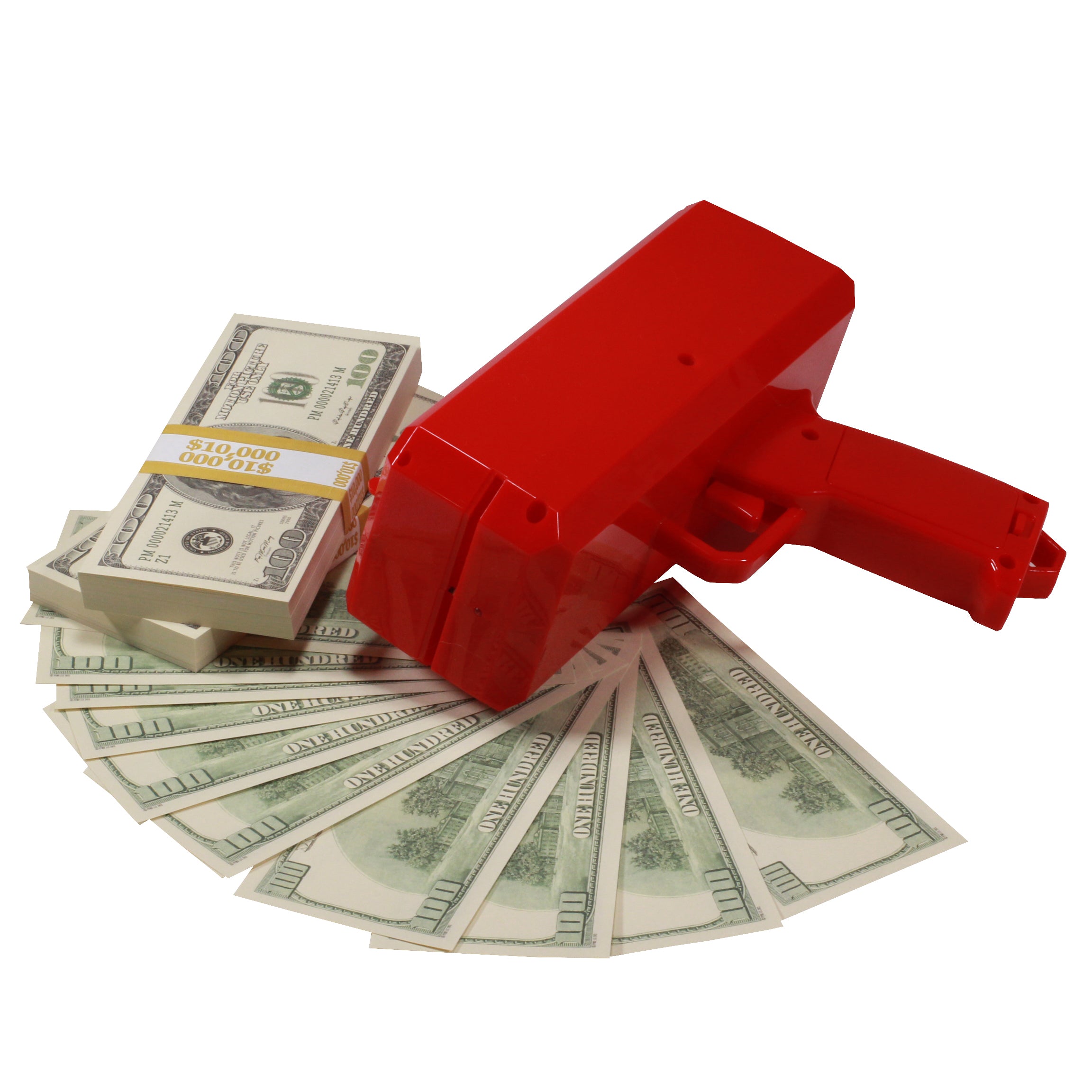 2000 Series $20,000 Full Print Stacks with Money Gun - Prop Movie Money