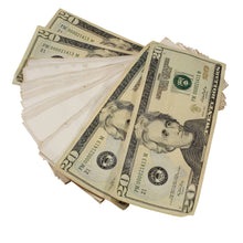 Load image into Gallery viewer, New Series $20,000 Aged Blank Filler Fat Fold Bundle - Prop Movie Money
