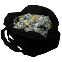 Load image into Gallery viewer, New Series $1,000,000 Aged Full Print Duffel Bag - Prop Movie Money