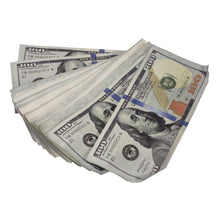 Load image into Gallery viewer, New Series $100,000 Aged Blank Filler Fat Fold Bundle - Prop Movie Money
