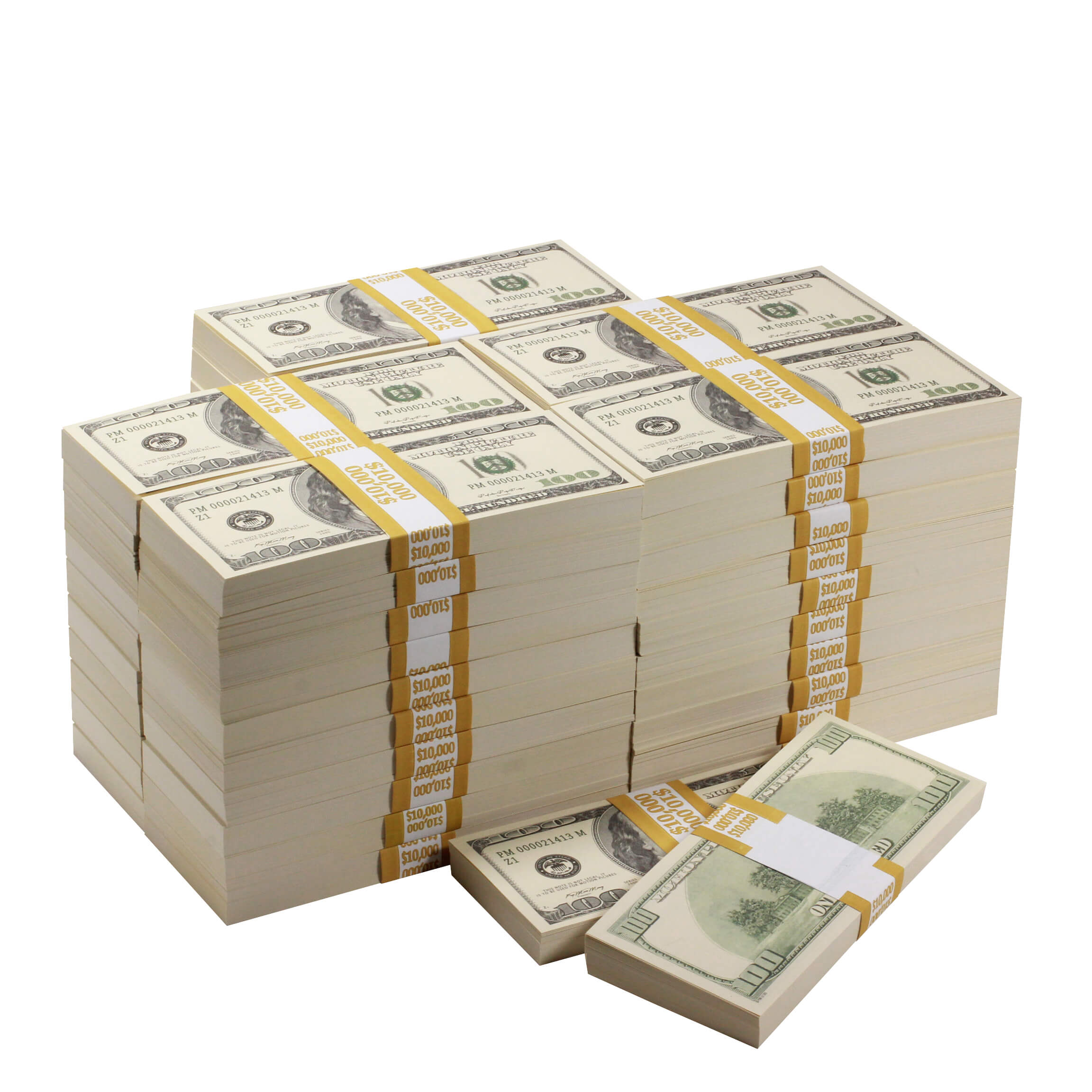 2000 Series $500,000 Full Print Stacks Duffel Bag - Prop Movie Money