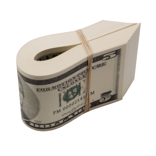 2000 Series $500 Full Print Fat Fold - Prop Movie Money