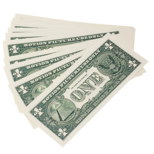 2000 - 1980 Series $1 Full Print Prop Money Stack - Prop Movie Money