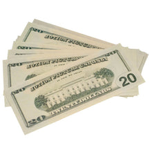 Load image into Gallery viewer, New Style $20s Full Print $10,000 Prop Money Package - Prop Movie Money