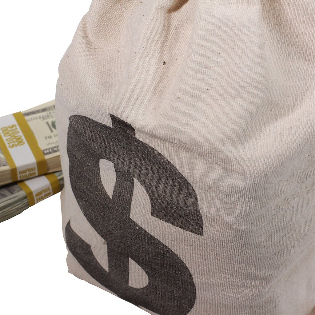 Canvas Money Bag - Prop Movie Money