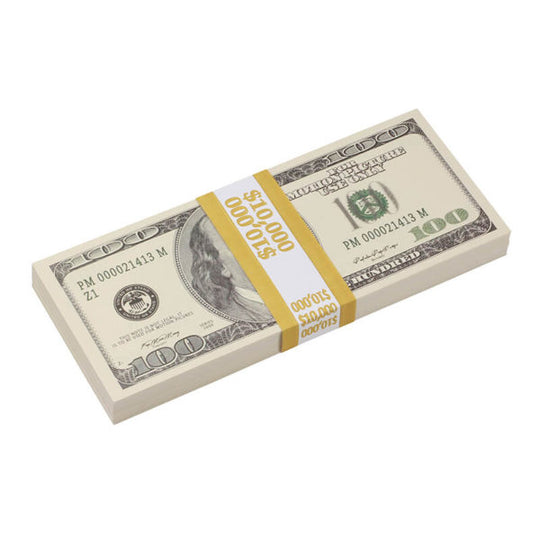 2000 Series $1,000,000 Blank Filler Prop Money Package - Prop Movie Money