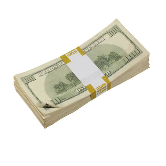 2000 Series $1,000,000 Aged Full Print Duffel Bag - Prop Movie Money