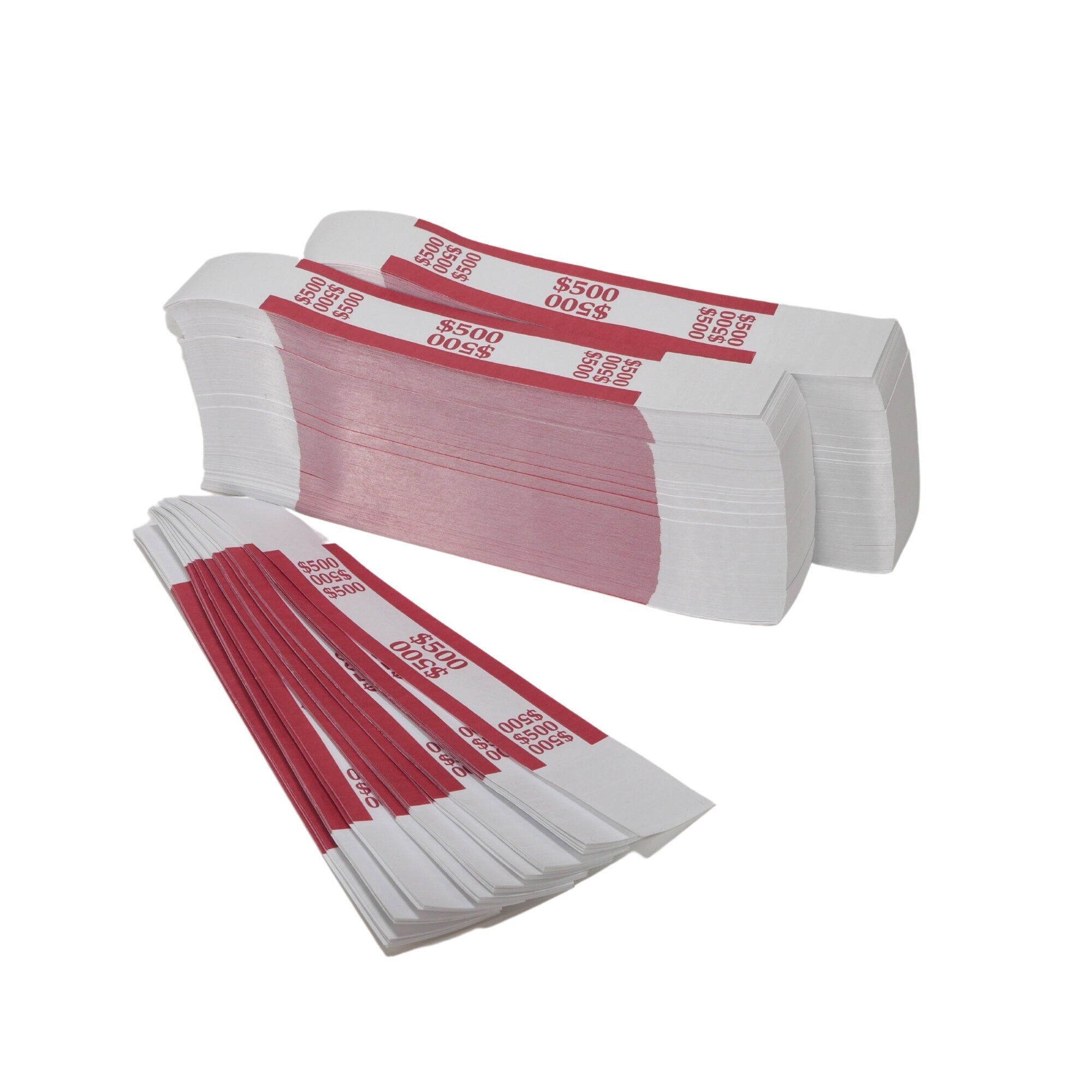 500 Dollar Red Currency Straps | 1000 Strap Bundle - Prop Movie Money