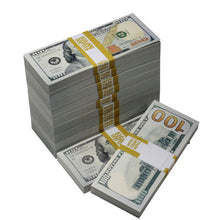 Load image into Gallery viewer, New Style $100,000 Full Print Prop Money Bundle - Prop Movie Money