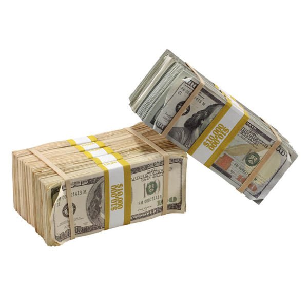 Mixed Series $100,000 Aged Full Print Prop Money Package - Prop Movie Money