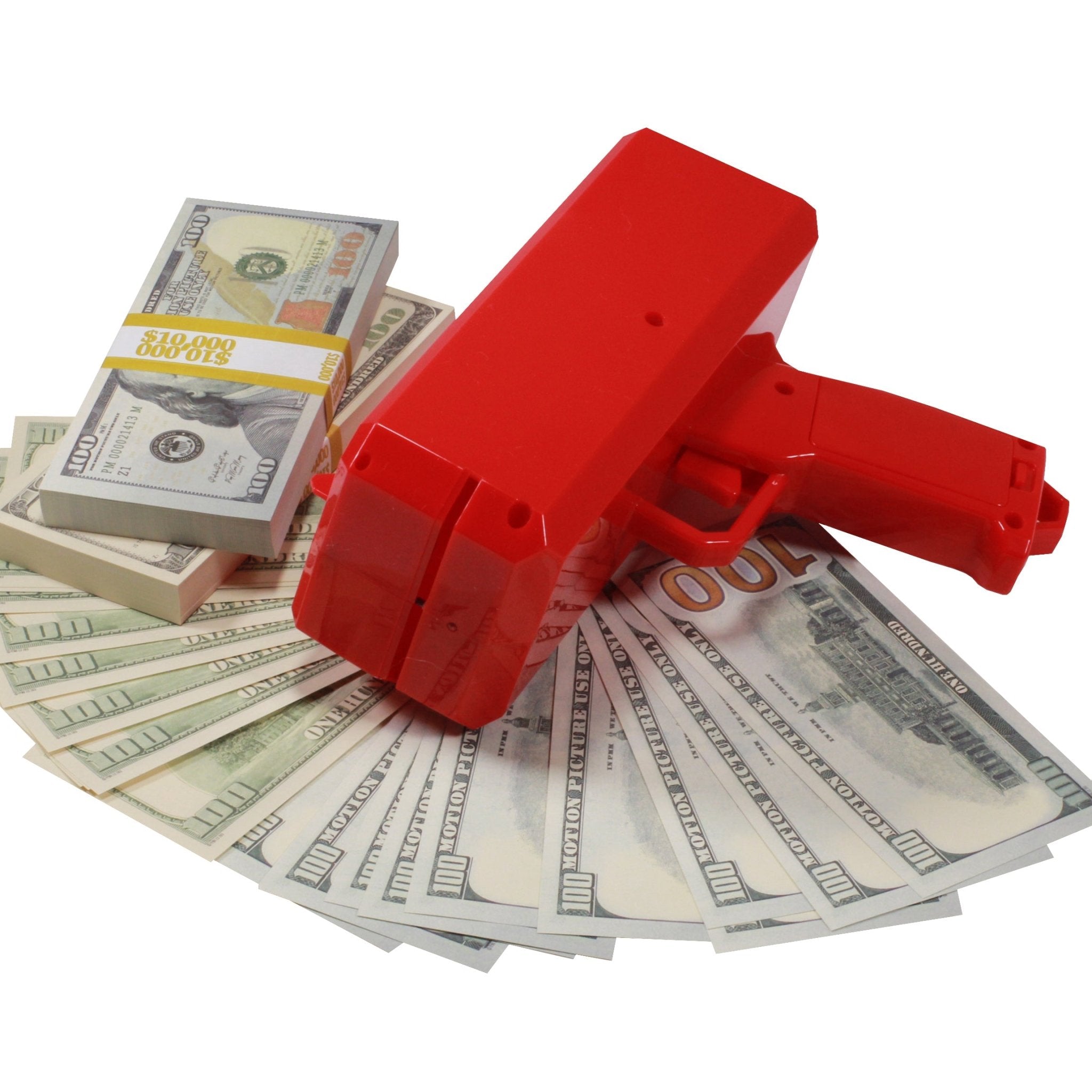 Mixed Series $20,000 Full Print Stacks with Money Gun - Prop Movie Money