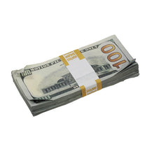 Load image into Gallery viewer, New Series $100s Aged $10,000 Full Print Prop Money Stack - Prop Movie Money