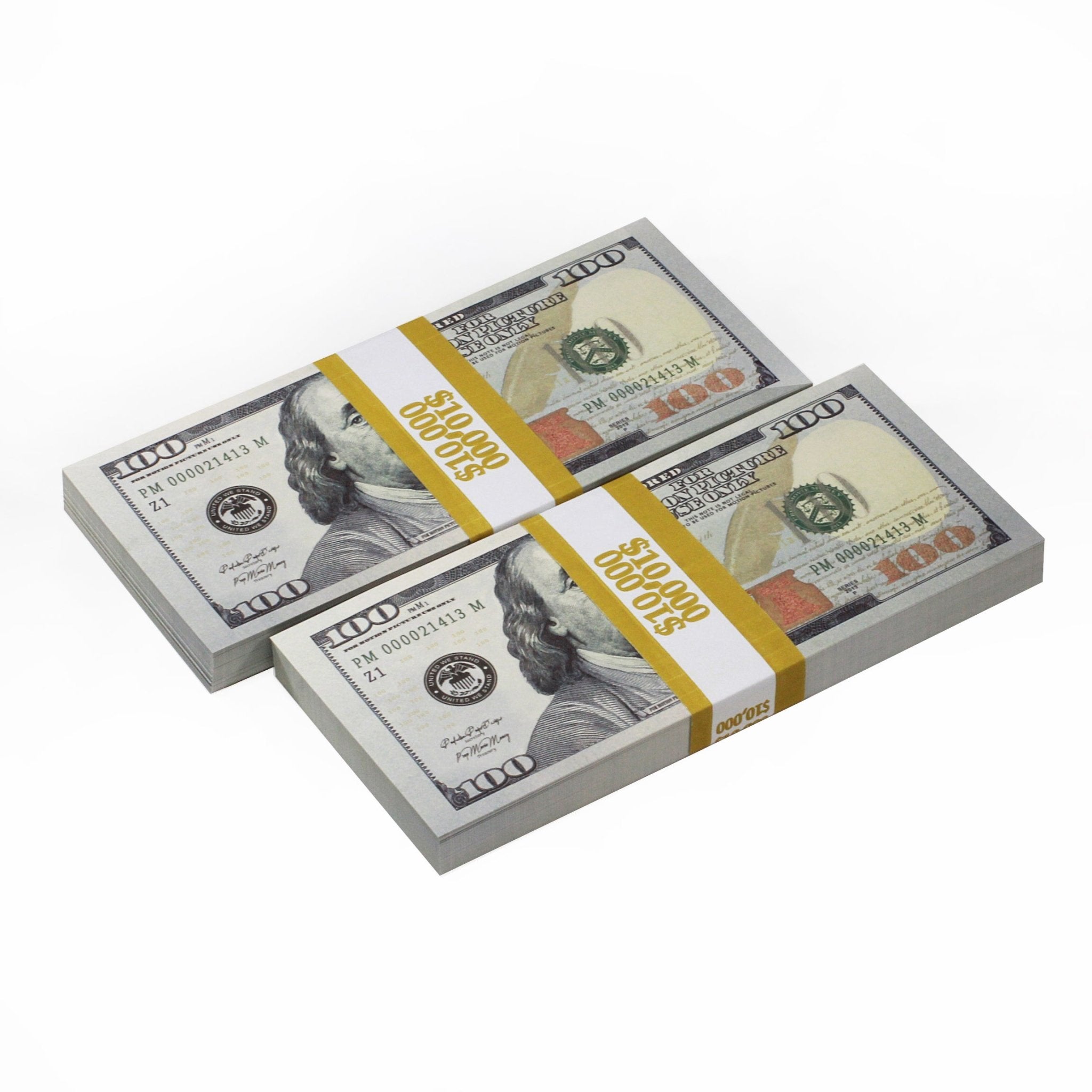 New Style $100s $20,000 Full Print Prop Money Bundle - Prop Movie Money