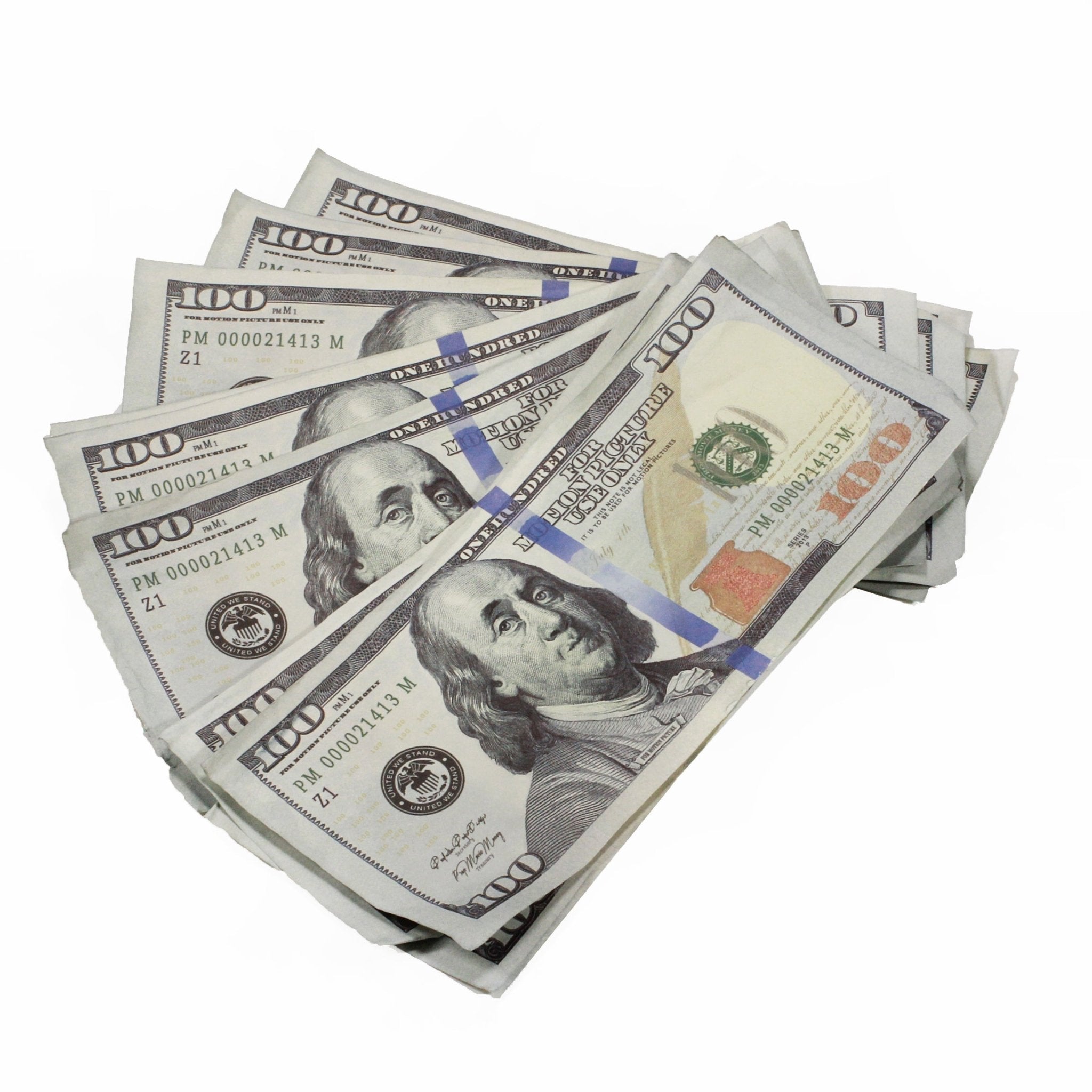 New Style $100s Aged $20,000 Full Print Package - Prop Movie Money