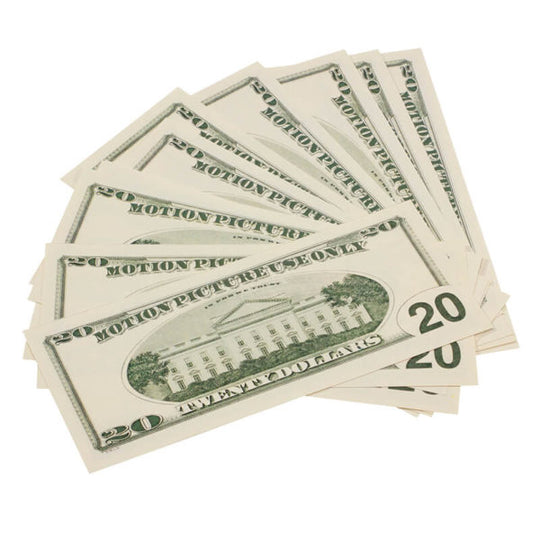 2000 Series $20 Full Print Prop Money Stack - Prop Movie Money