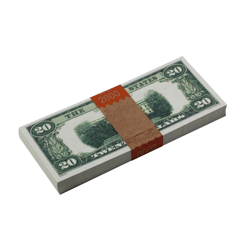 Series 1920's Vintage $18,800 Full Print Prop Money Stack Bundle - Prop Movie Money