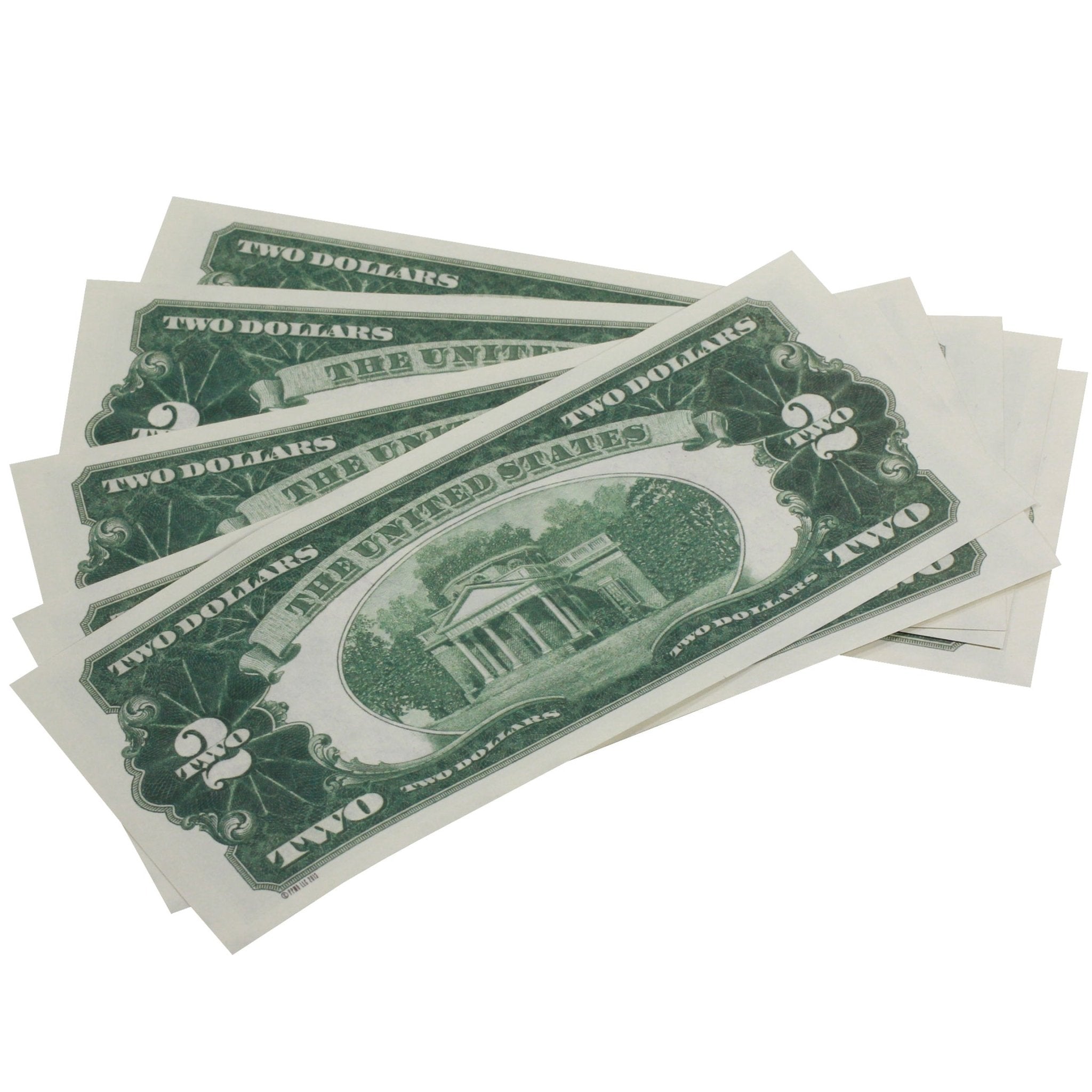Series 1920s Vintage $2 Full Print Prop Money Stack - Prop Movie Money