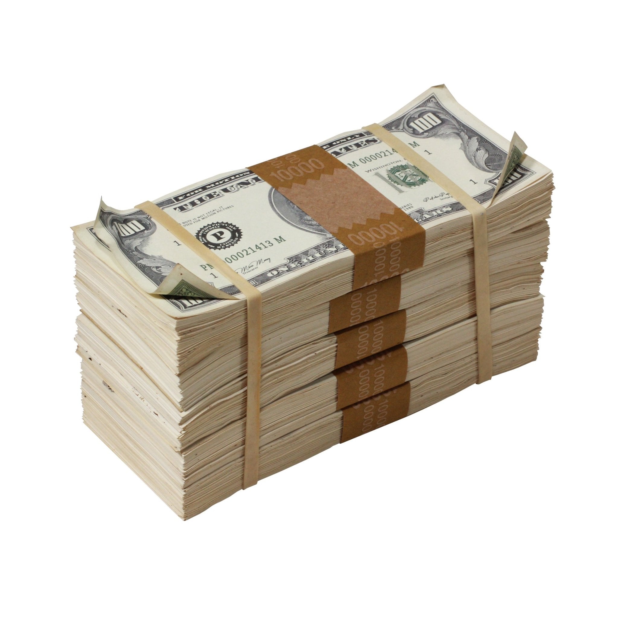 Series 1980s $100s AGED LOOK $50,000 Blank Filler Package - Prop Movie Money