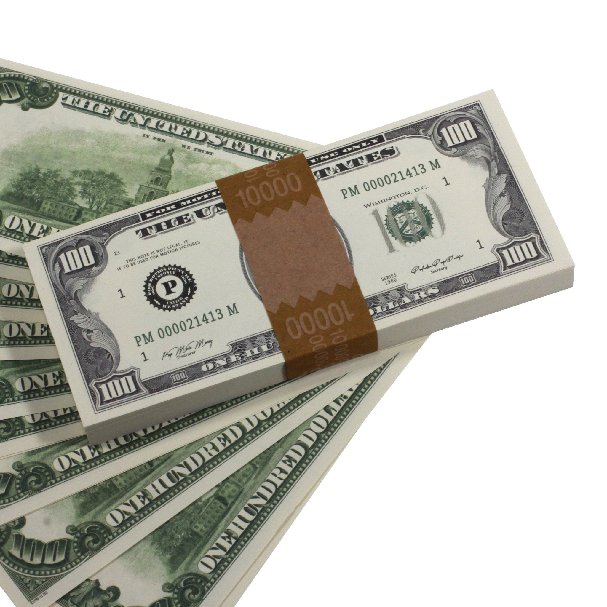 Series 1980s Mix $15,000 Full Print Prop Money Package - Prop Movie Money