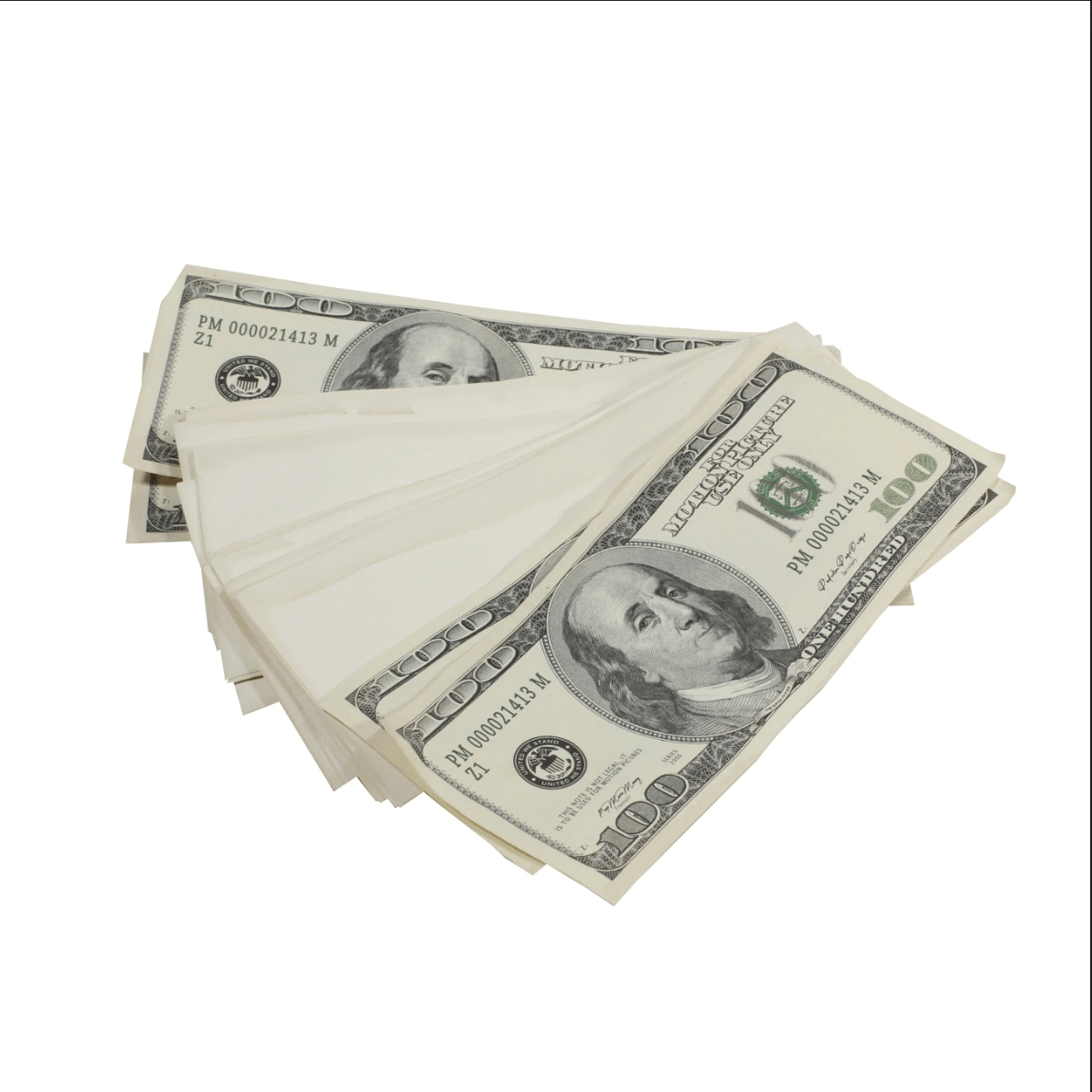 Series 2000s $500,000 Aged Blank Filler Briefcase - Prop Movie Money