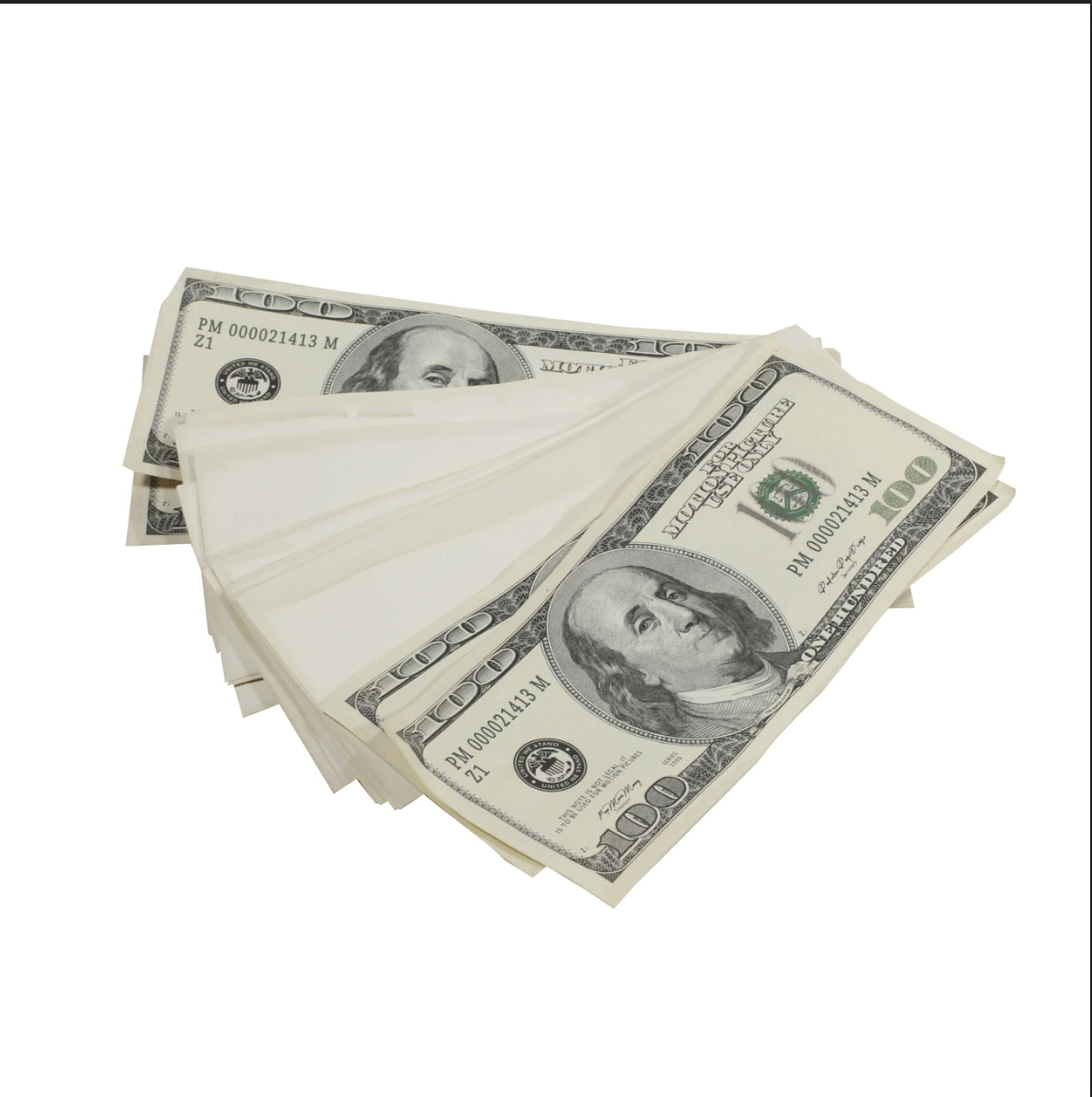 Series 2000s $500,000 Aged Blank Filler Briefcase - Prop Movie Money