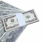 1980 Series $2 Full Print Prop Money Stack - Prop Movie Money