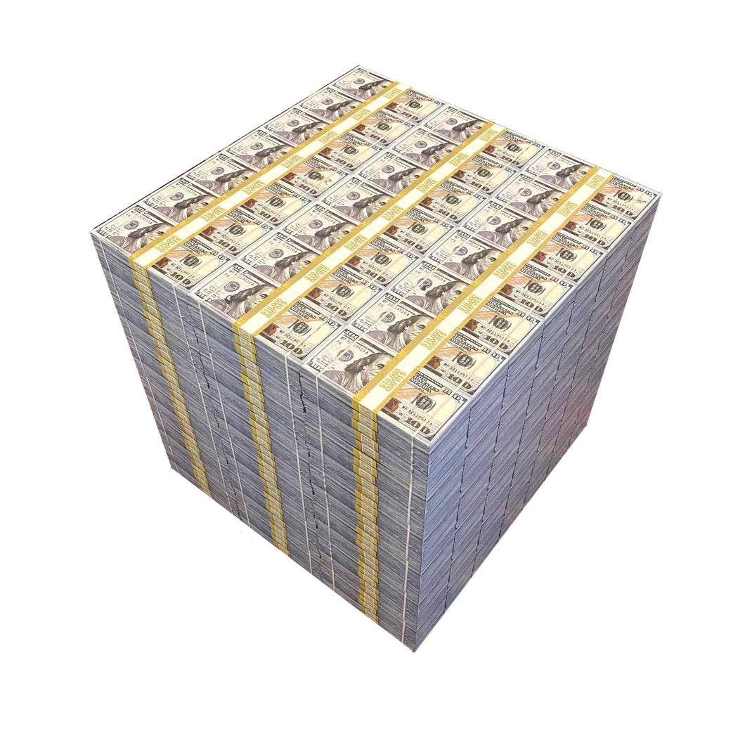 Million Dollar Prop Money Pallet Cube Table - Prop Movie Money
